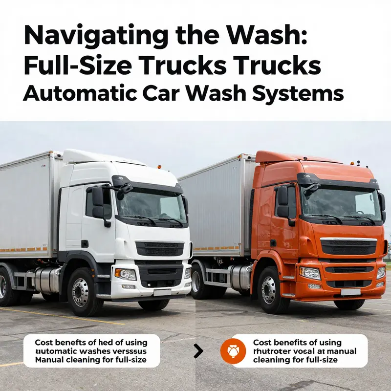 A full-size truck smoothly entering an automatic car wash, emphasizing compatibility.