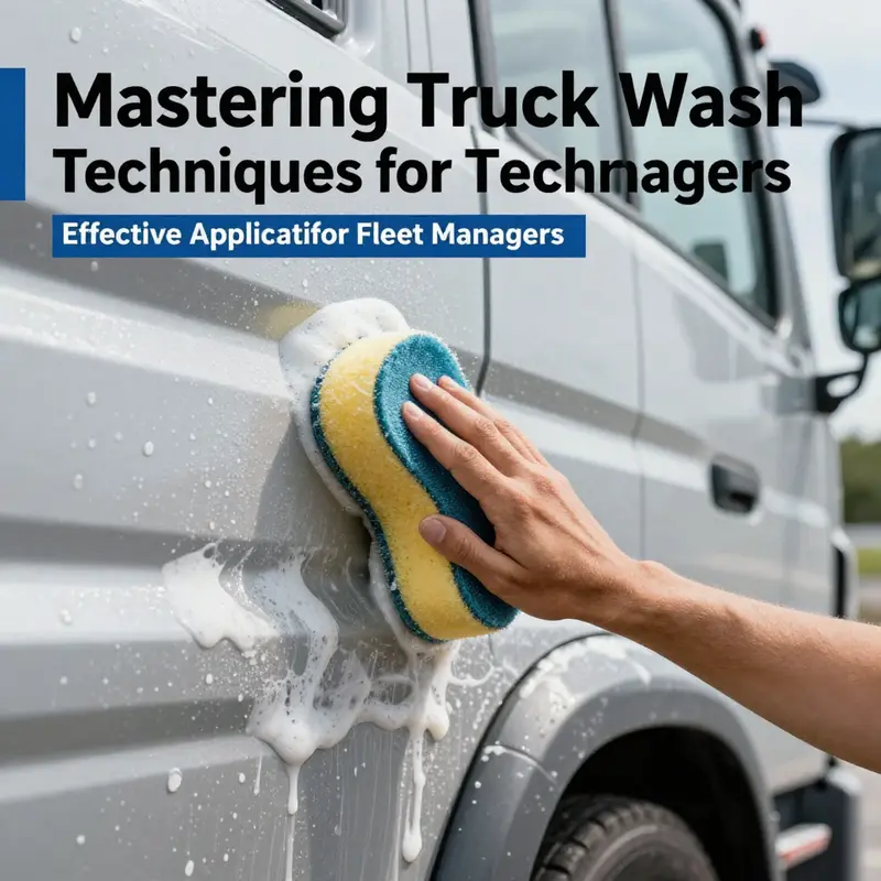 Preparing the truck wash solution with precision ensures effective cleaning.