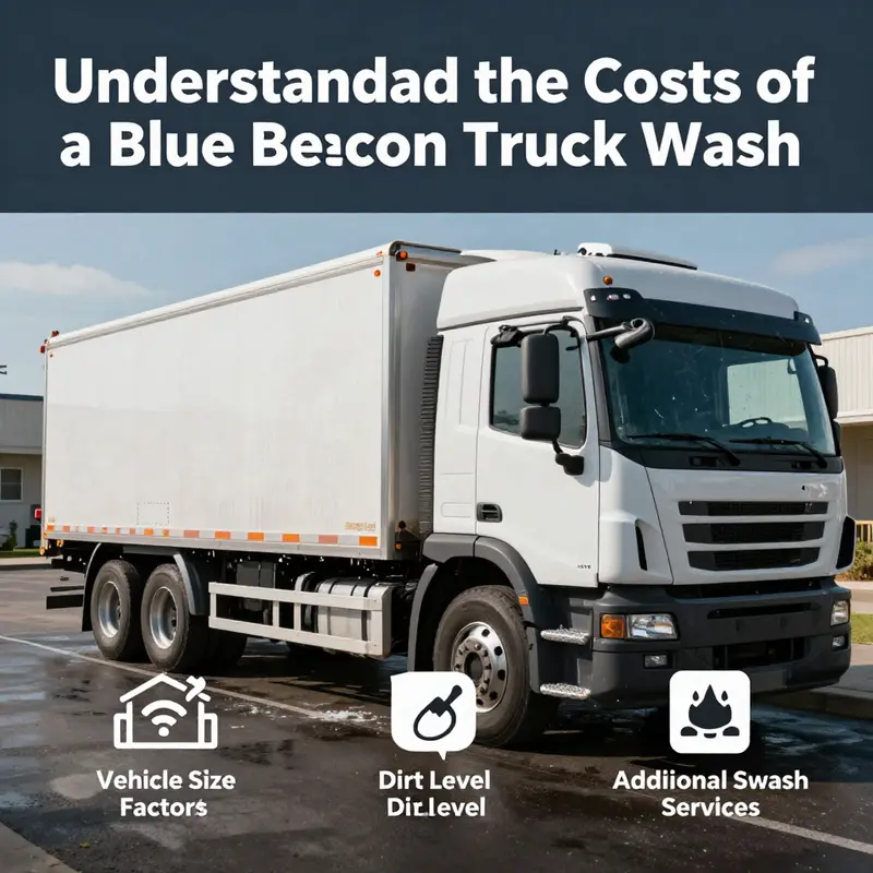 A breakdown of the costs associated with various Blue Beacon Truck Wash services.
