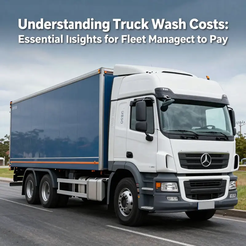 An overview of different truck wash pricing structures illustrating service options and associated costs.