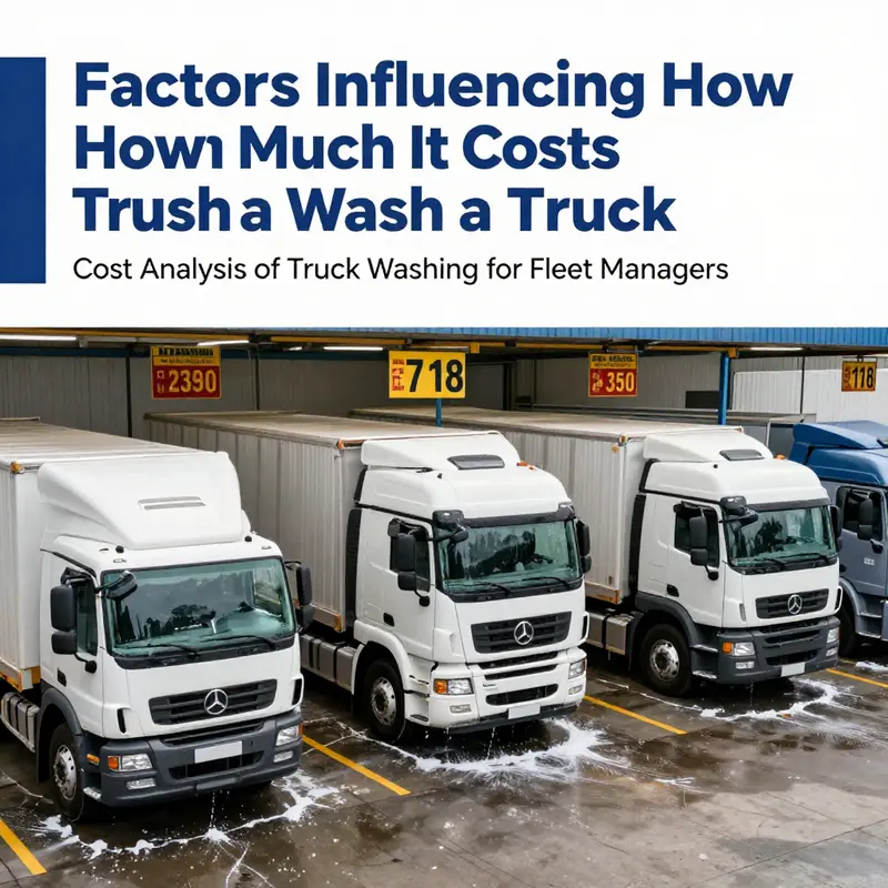 Factors influencing the cost of washing different truck types at a professional facility.