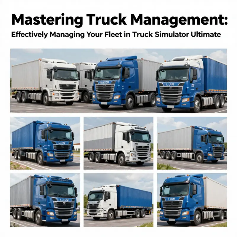 A captivating image illustrating trucks, gameplay elements, and customization, representing the essence of Truck Simulator Ultimate.