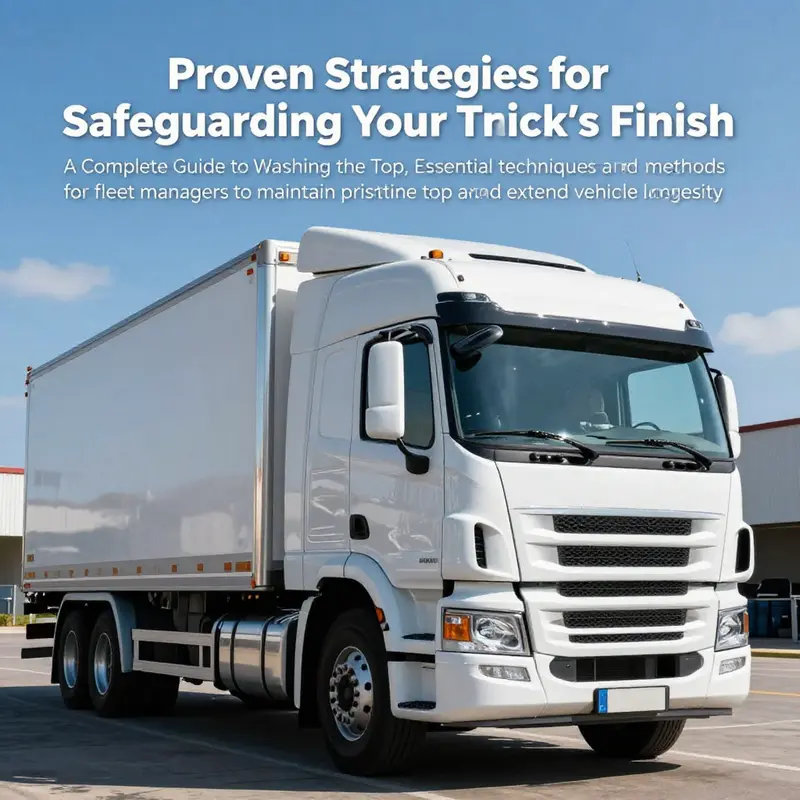 A pristine truck reflecting the result of effective washing techniques under clear skies.