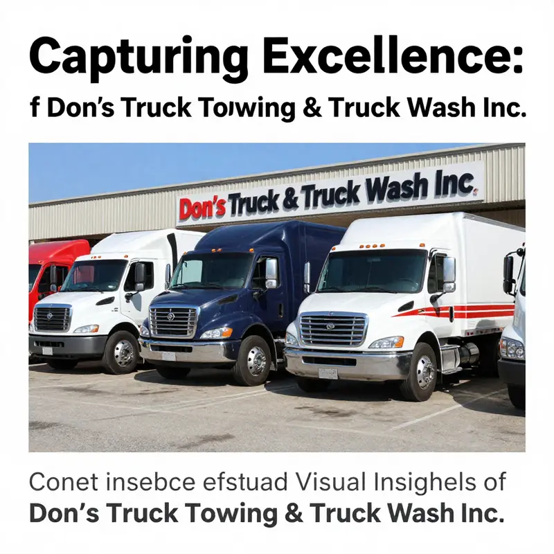 A clean and well-maintained truck yard representing Don's Truck Towing & Truck Wash Inc.