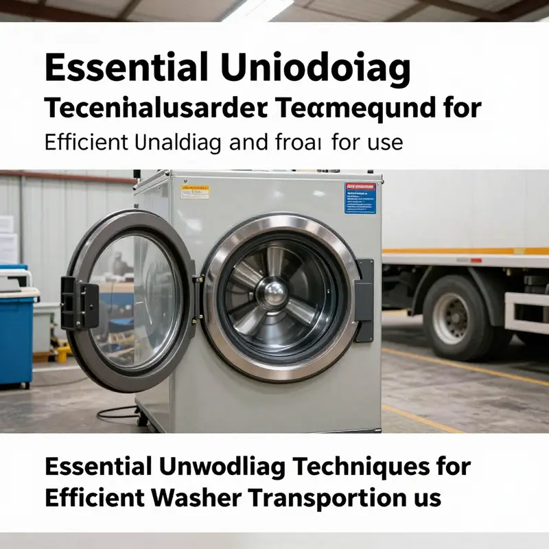 Preparing a safe area for unloading a washer.