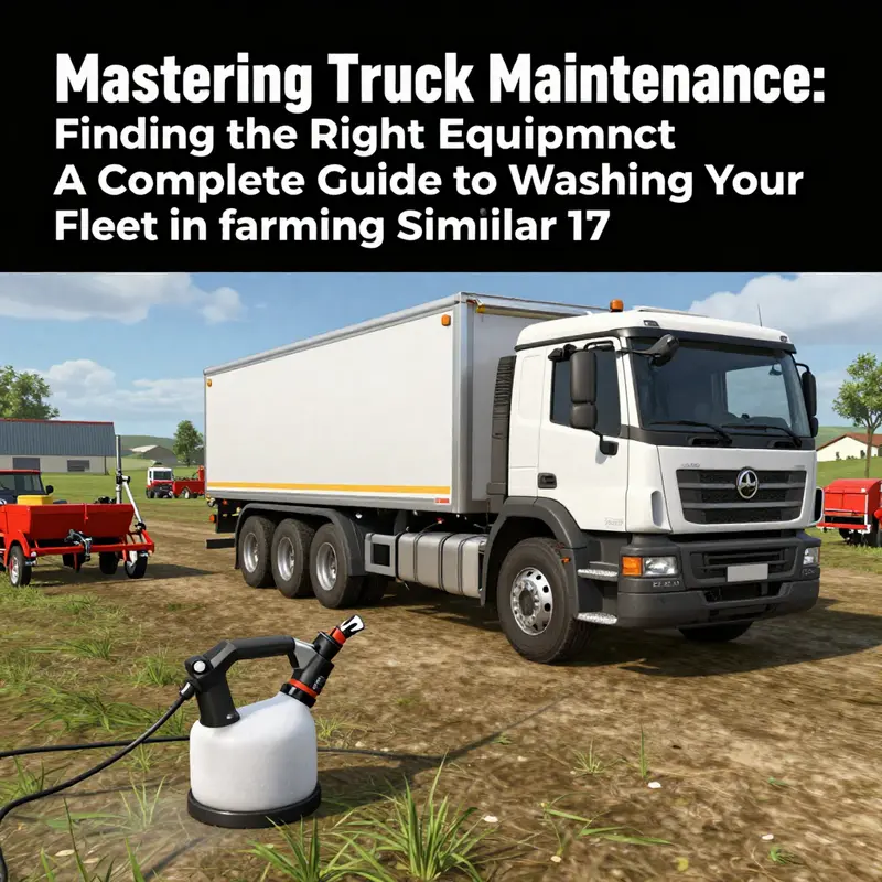 Identifying equipment for washing vehicles in Farming Simulator 17.