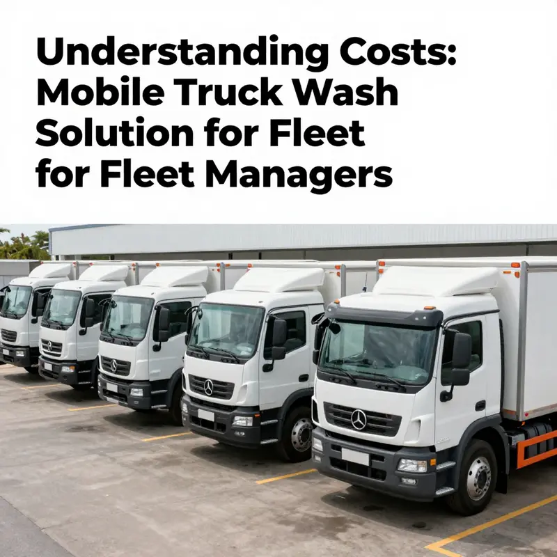 A fleet of clean trucks parked neatly, illustrating the importance of regular washes in fleet maintenance.