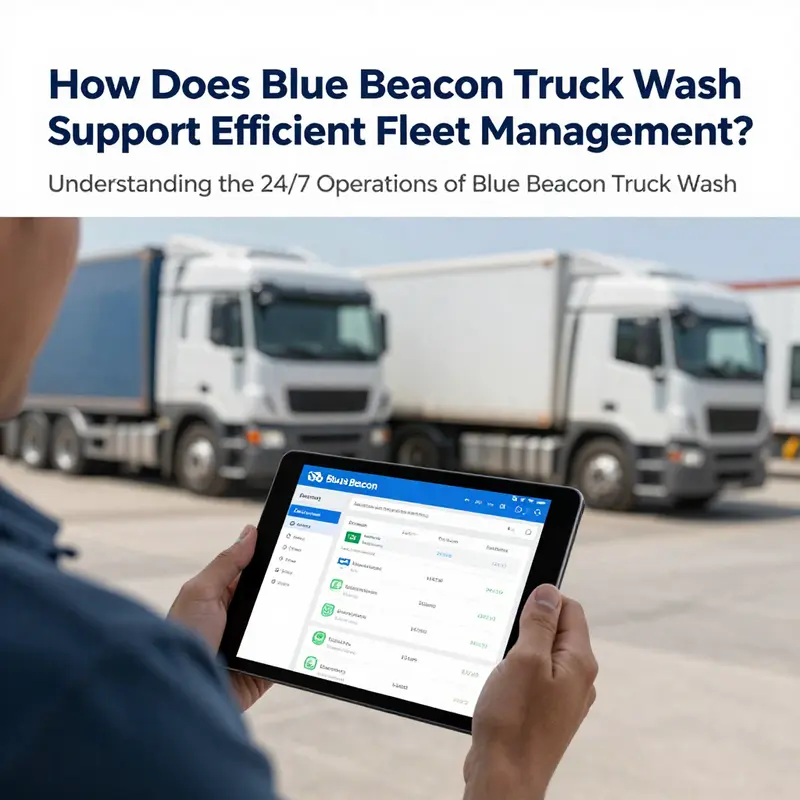 Blue Beacon’s facility operating efficiently at night.