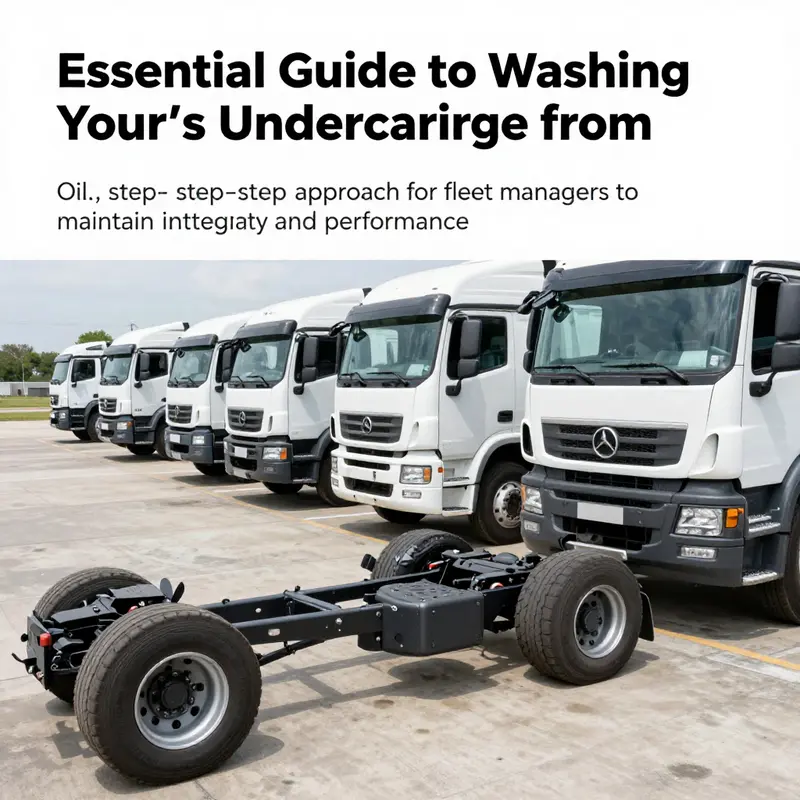 A fleet of trucks displaying clean and well-care undercarriages parked in a professional setting.