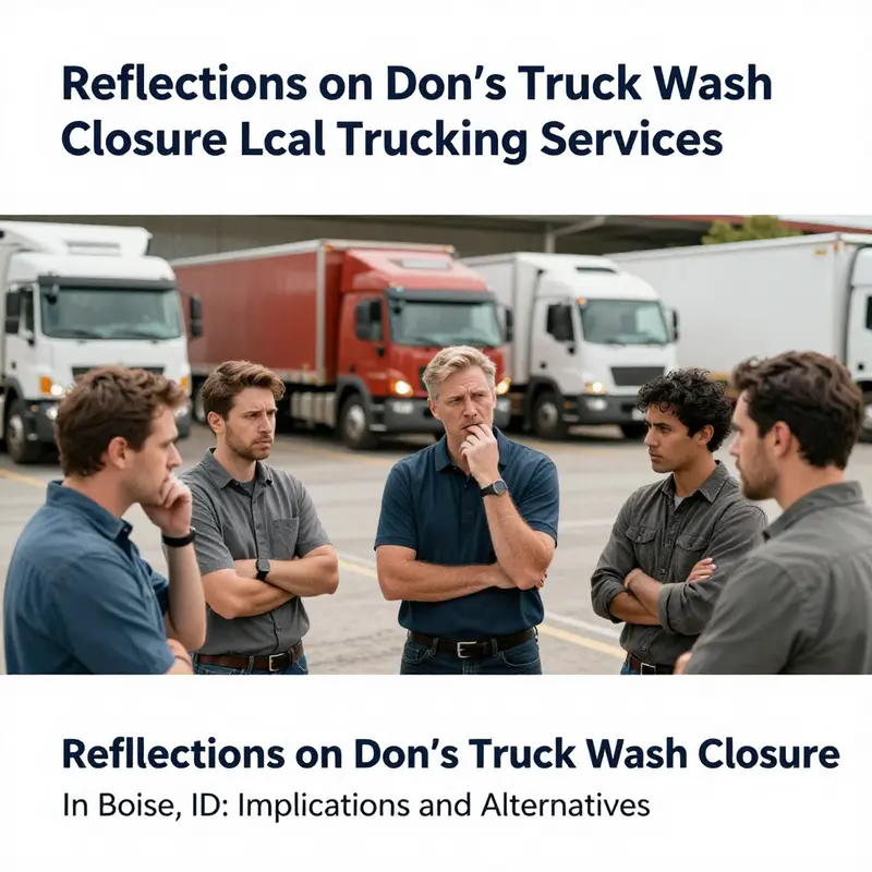 The permanently closed exterior of Don’s Truck Wash in Boise, ID, highlighting the end of a local trucking service.