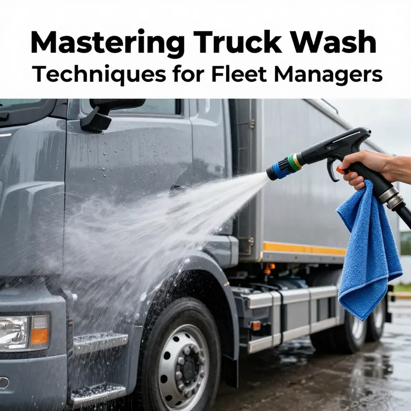 Preparing the truck wash solution with precision ensures effective cleaning.