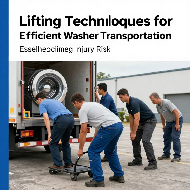 Preparing a safe area for unloading a washer.