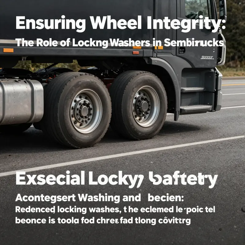 Cover image showing a semi-truck on a highway, focusing on the wheels reinforced with locking washers.