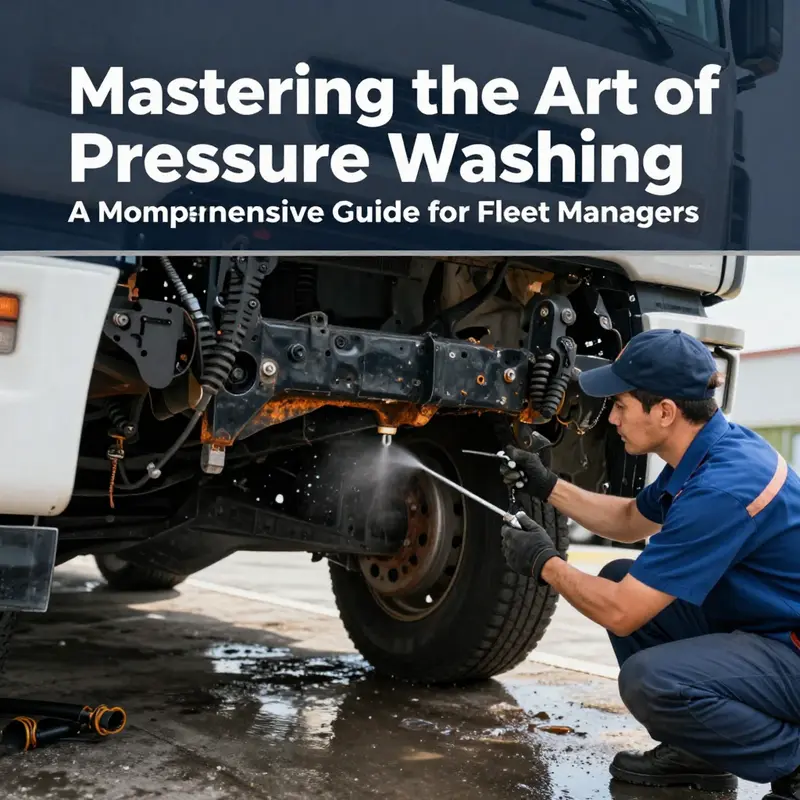 Truck preparation showing protective measures for sensitive components before pressure washing.