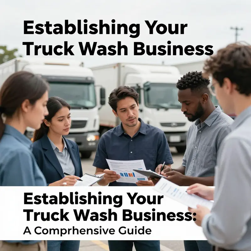 Professionals conducting market research for a truck wash business, highlighting the importance of informed planning.