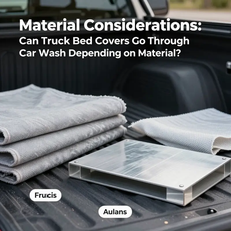 Different types of truck bed covers and their suitability for car washes.