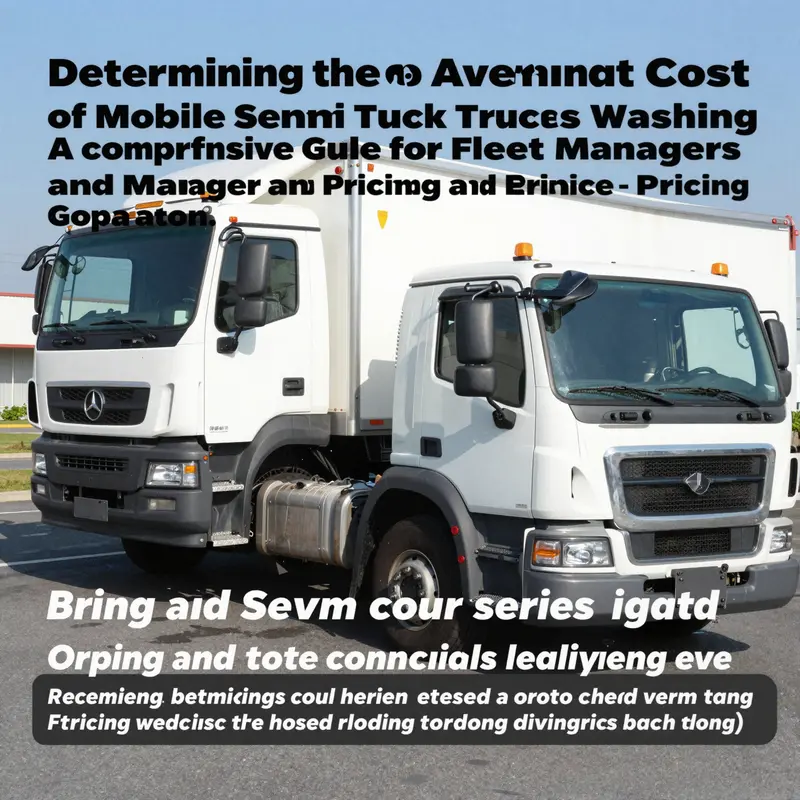 A detailed image of a mobile truck washing service highlighting the convenience of washing larger vehicles on-site.