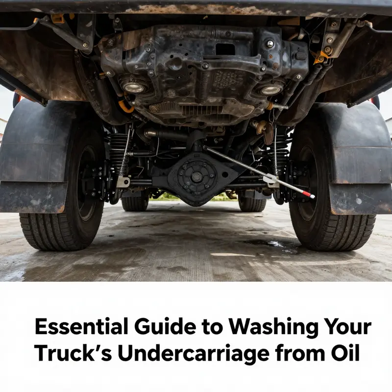 Essential tools and safety gear for washing your truck’s undercarriage from oil.