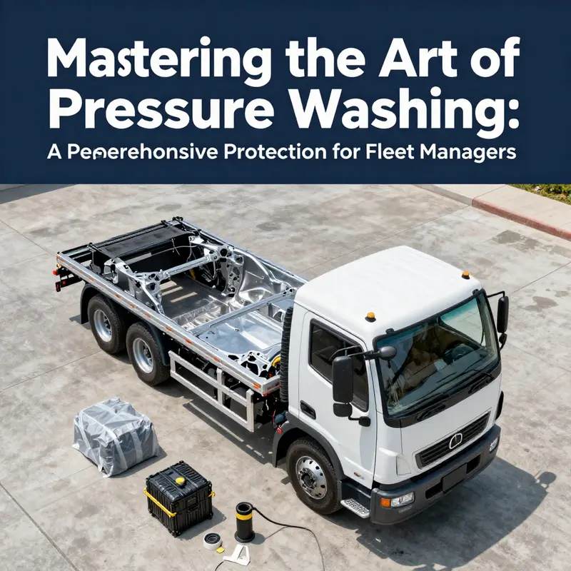 Truck preparation showing protective measures for sensitive components before pressure washing.