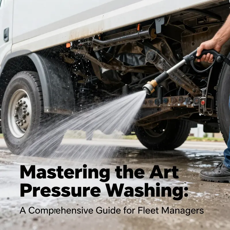 Truck preparation showing protective measures for sensitive components before pressure washing.