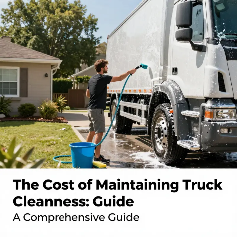 A person washing their truck at home, illustrating the affordability of self-wash options.