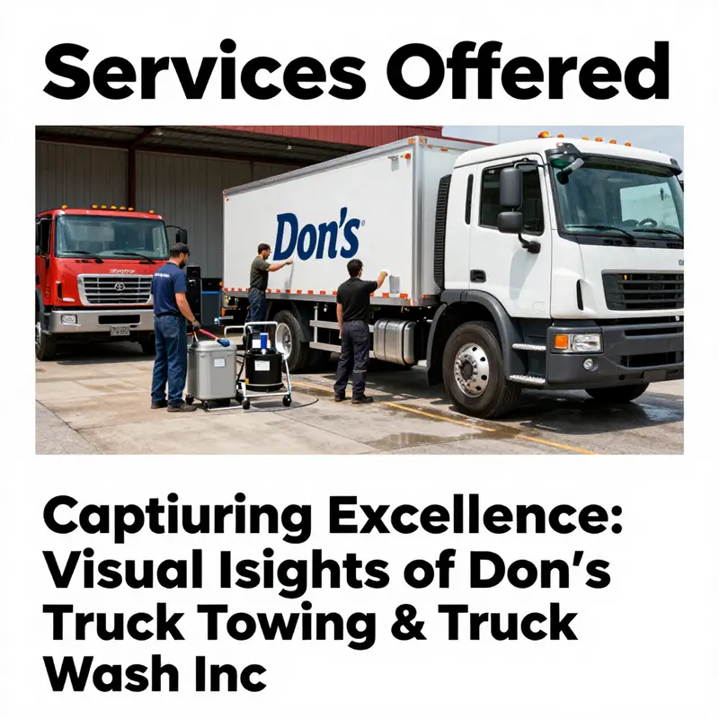 An overview of the Don’s Truck Towing & Truck Wash facility highlighting its cleanliness and operations.