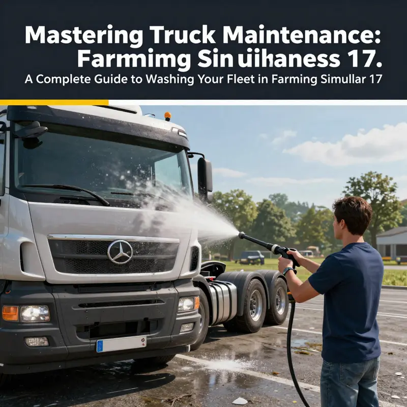 Identifying equipment for washing vehicles in Farming Simulator 17.