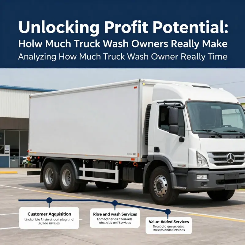 Visual representation of profit margins and revenue streams that truck wash owners can expect.