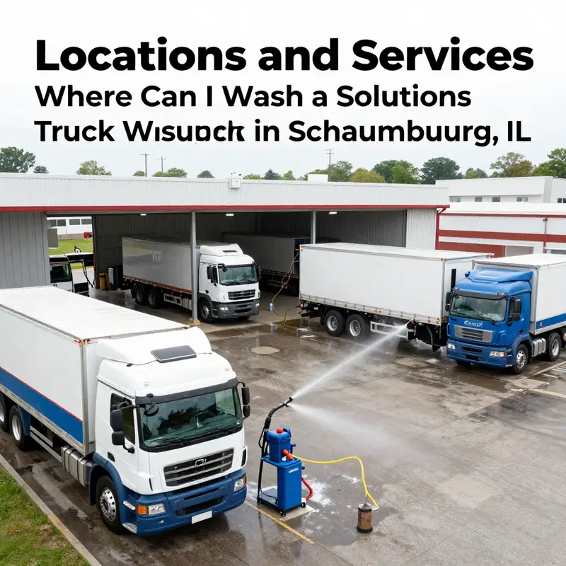 A truck wash facility in Schaumburg, equipped for large vehicles.