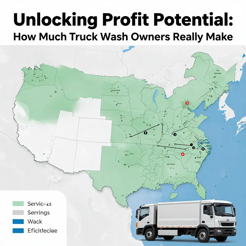 Visual representation of profit margins and revenue streams that truck wash owners can expect.