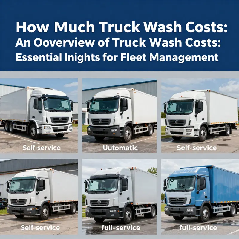 An overview of different truck wash pricing structures illustrating service options and associated costs.