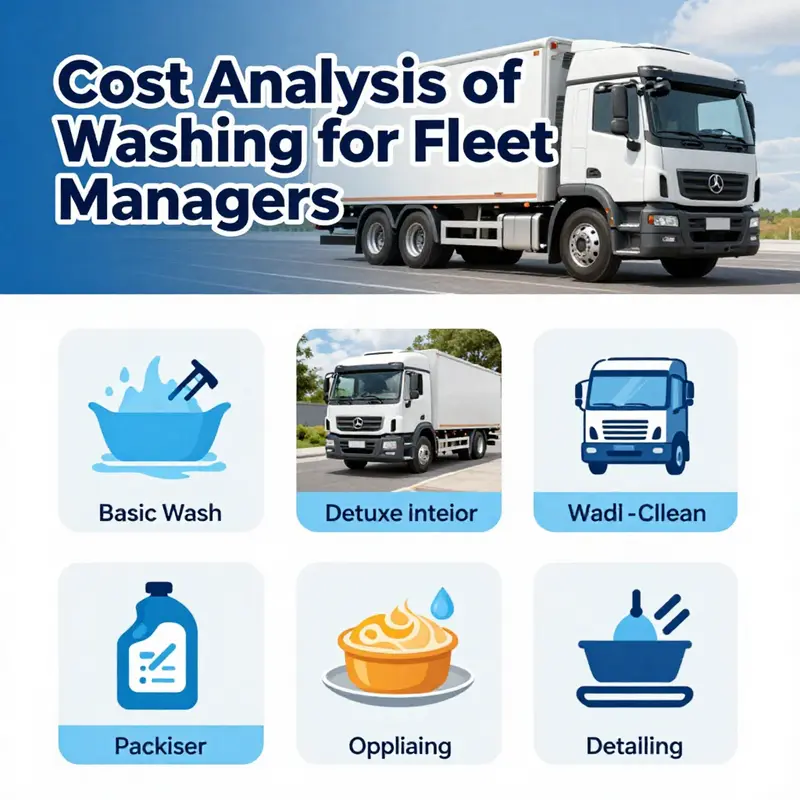Factors influencing the cost of washing different truck types at a professional facility.