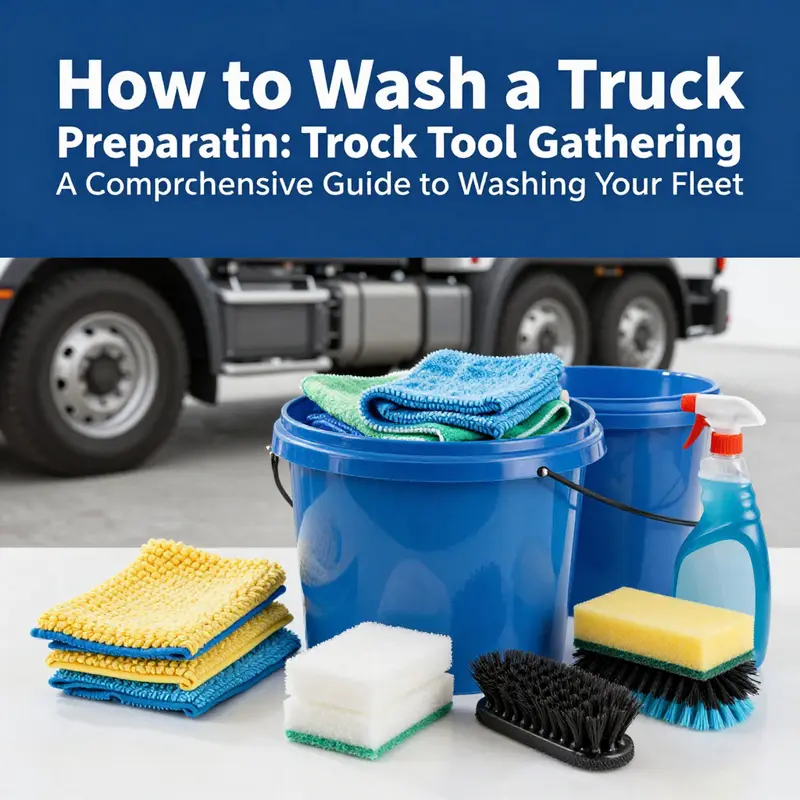Essential tools and equipment for effective truck cleaning.