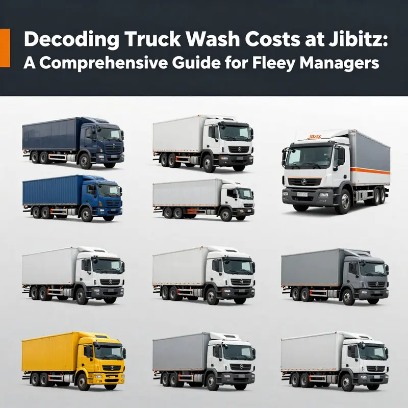 The exterior of Jibitz showcasing trucks that have just undergone an automated wash.