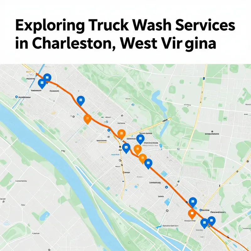 An overview of a truck wash facility, showcasing the equipment and environment suitable for fleet maintenance.