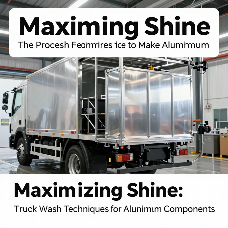 A truck undergoing a specialized wash process, highlighting the shine of its aluminum parts.