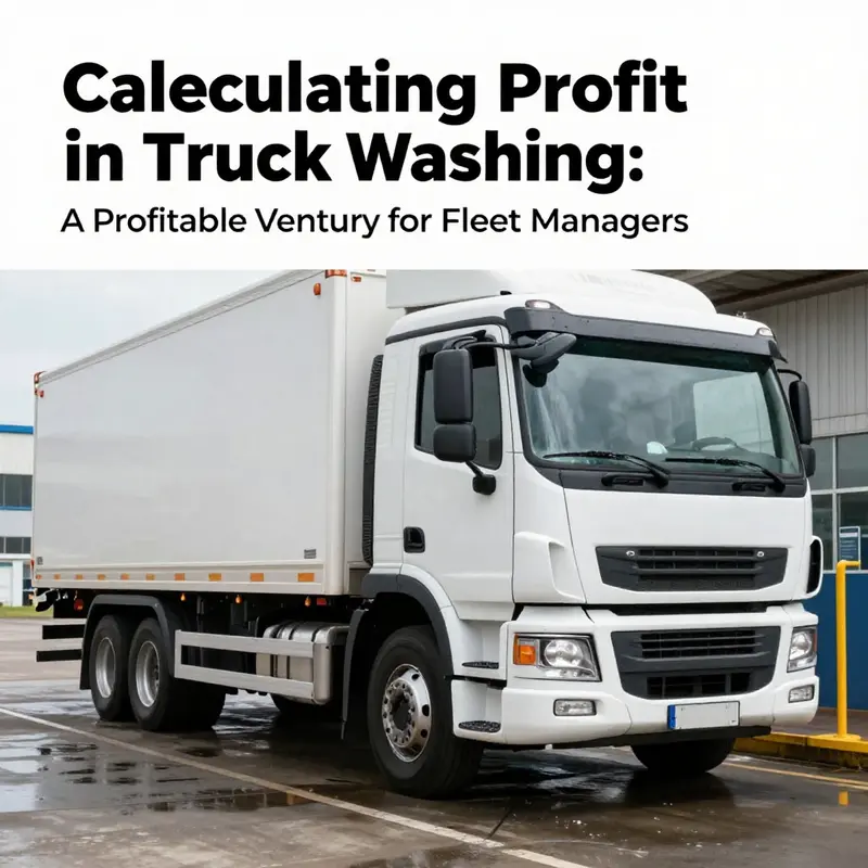 A truck undergoing cleaning in a modern truck washing facility, symbolizing industry growth and maintenance.