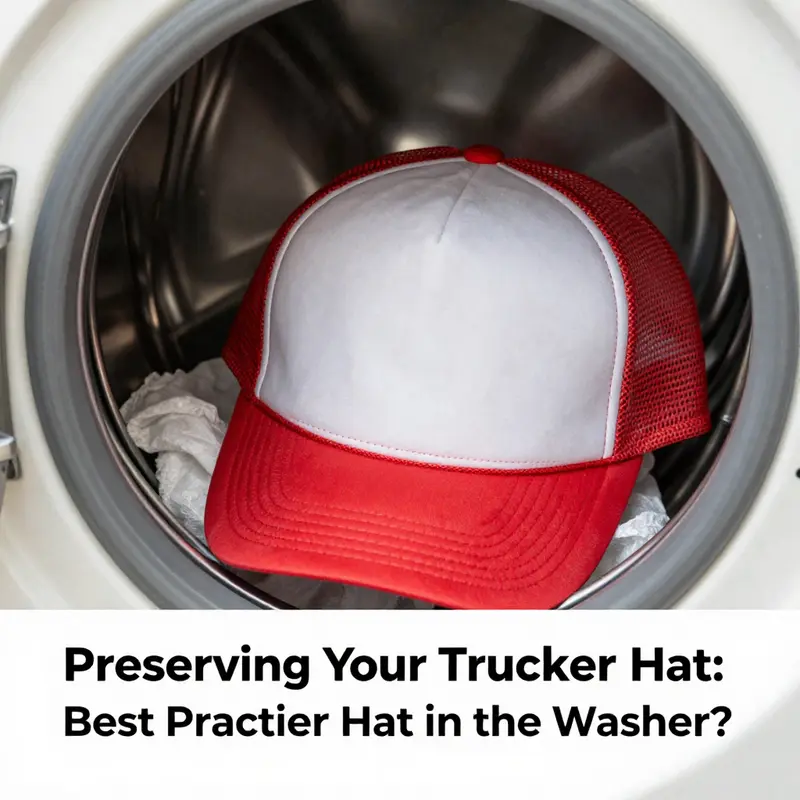 The potential damage to a trucker hat when placed in a washing machine.