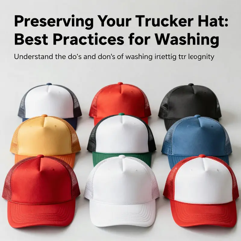 A colorful assortment of trucker hats displayed together on a neutral surface.