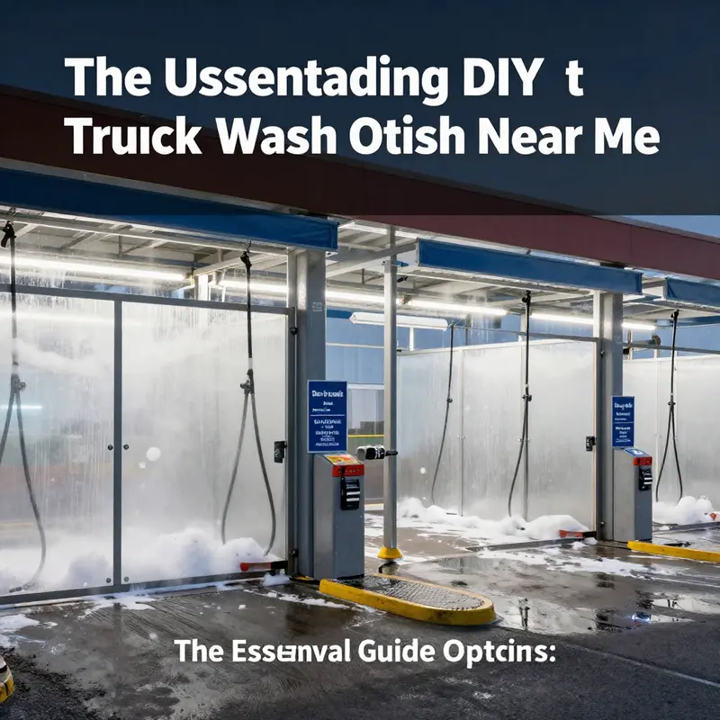Modern DIY truck wash facilities providing ample space and equipment for effective truck cleaning.