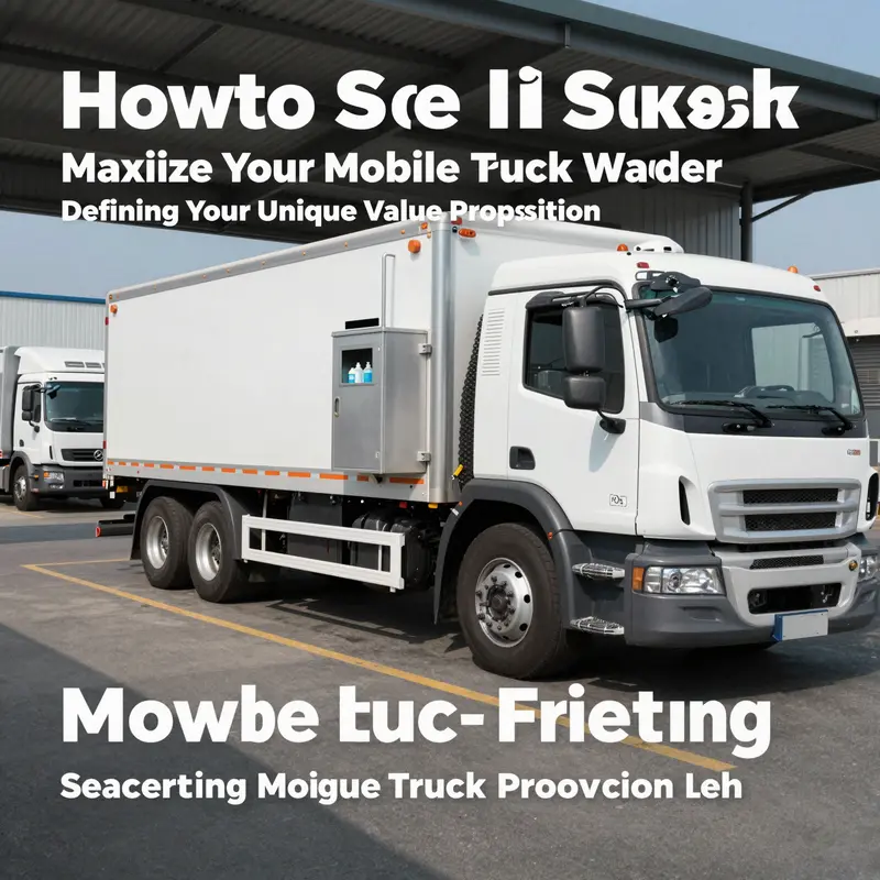 Defining your unique value proposition in mobile truck wash service ensures clarity and relevance to potential clients.