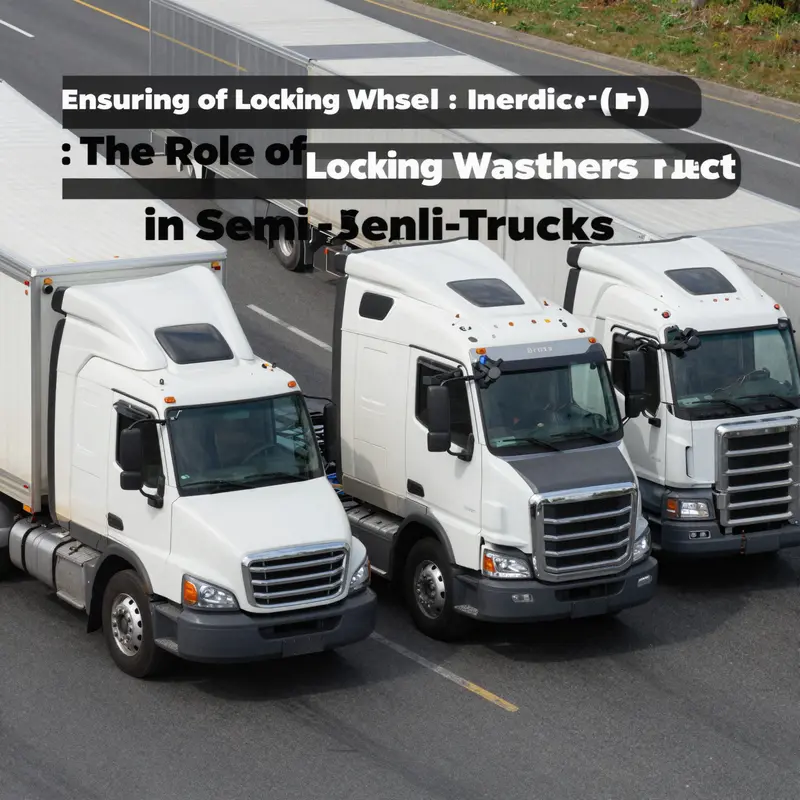 Detailed view of a locking washer attached to a semi-truck wheel, demonstrating its critical function.