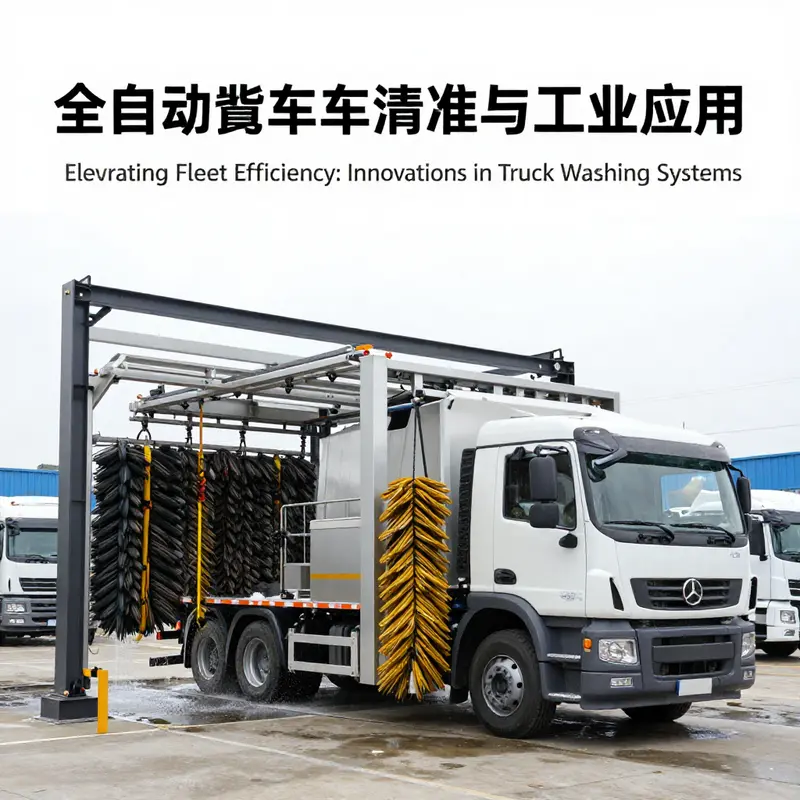 The interior of a state-of-the-art truck wash facility demonstrating core technologies and materials.