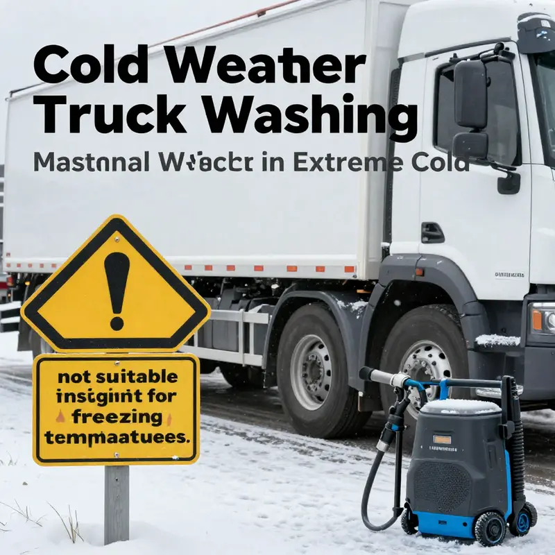 Understanding the risks of water freezing on truck surfaces during cold washes.