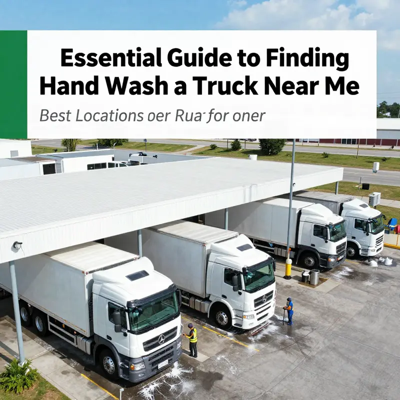 A truck wash facility showing multiple trucks being serviced, highlighting the professional environment.