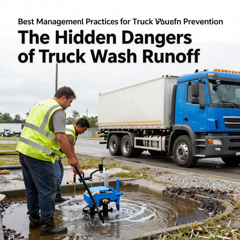 Contaminated waters due to truck wash runoff demonstrate significant environmental hazards.