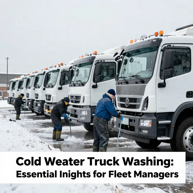 Understanding the risks of water freezing on truck surfaces during cold washes.