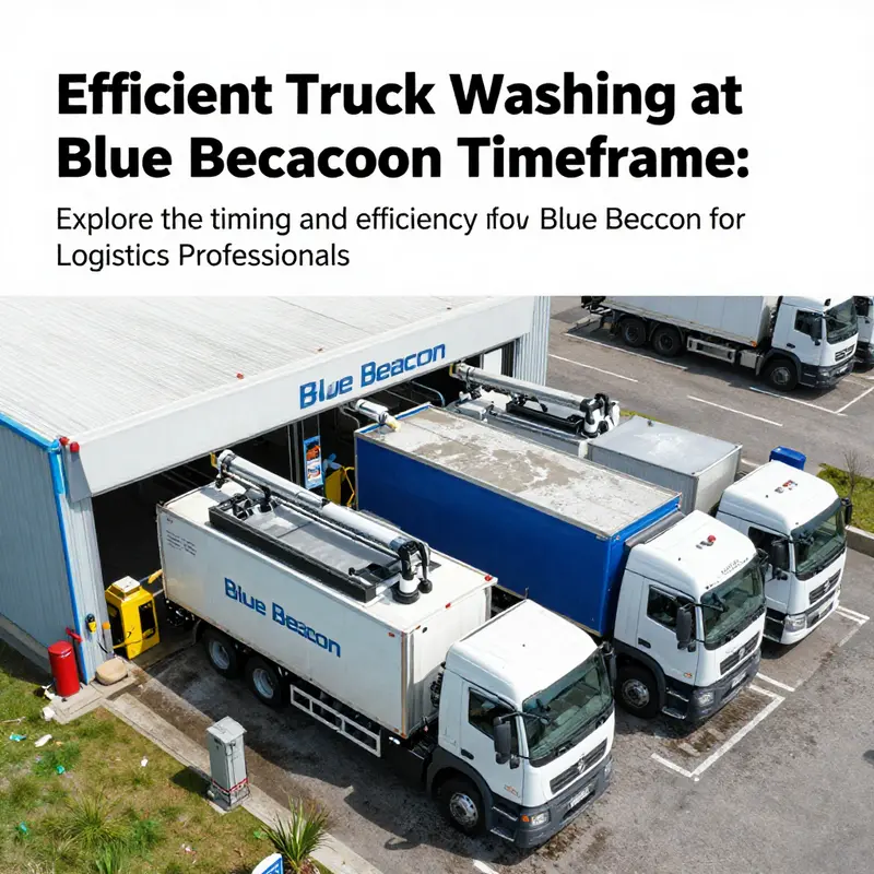 Aerial view of Blue Beacon truck wash showing numerous trucks being serviced efficiently.