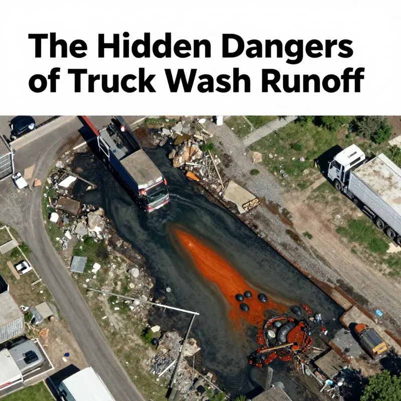 Contaminated waters due to truck wash runoff demonstrate significant environmental hazards.