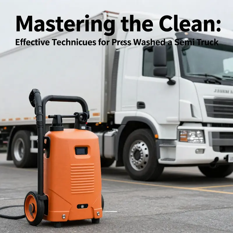 Selecting the appropriate equipment is crucial for effective pressure washing of semi trucks.
